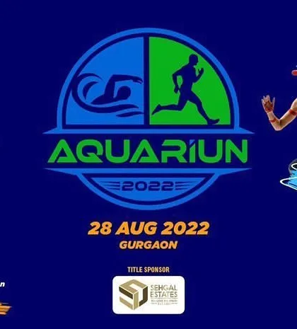 We are proud to host competitive multi-sport events like the Aquathlon. This event poster details the different race categories, combining swimming in our pool and running, showcasing our capacity for organizing professional athletic competitions.