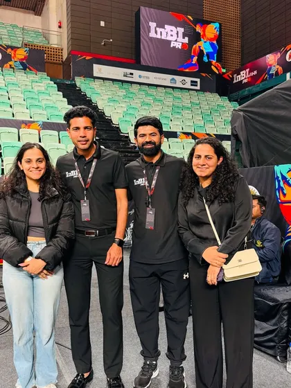 A moment with fellow officials and staff at the INBL. The friendships and connections made here are as important as the game itself.