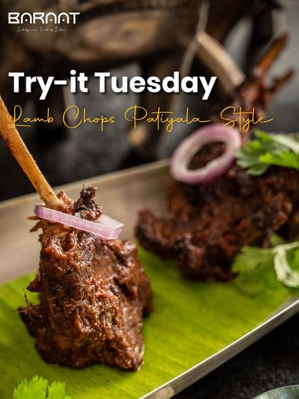 Our Lamb Chops Patiala Style are marinated overnight and expertly cooked with a subtle blend of clove and black cardamom, a gem inspired by Punjab's rich flavours.