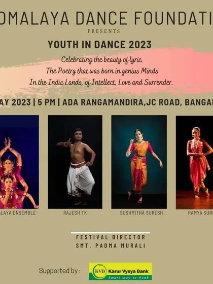 The official poster for "Youth in Dance 2023", where I presented "Karunaada Maanye". It was a pleasure to perform this tribute to Kannada poetry and the River Cauvery.