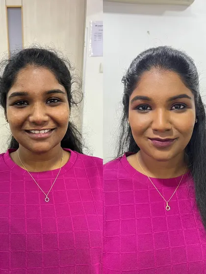 Makeup is for everyone, and I love teaching how to perfect a base that celebrates every skin tone. This is a completely unedited look showing how to achieve a clean, radiant finish on beautiful dusky skin.