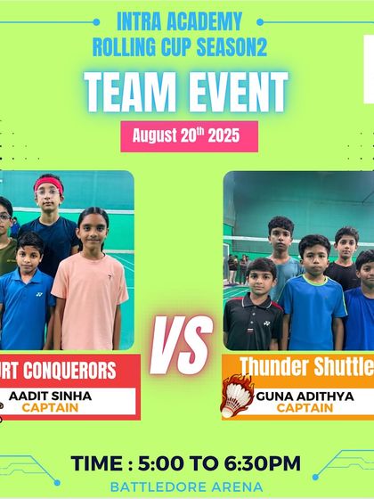 Manoj Kumar - Badminton Coaching for Kids & Youth Intra-Academy Rolling Cup photo 4