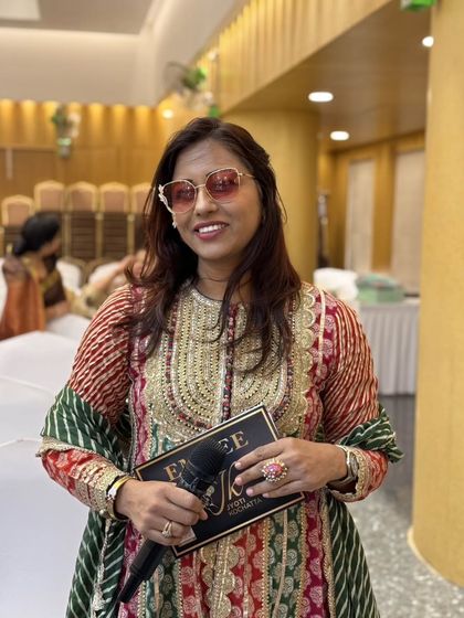 A photo from the blessed Anumodna event. It's a privilege to be a part of such meaningful spiritual gatherings and add to the devotional atmosphere.