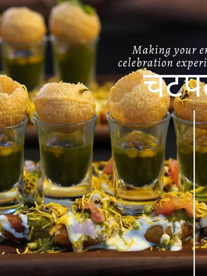We love making your celebration experience "chatpata." Our Pani Puri shots, served in individual glasses, are a fun and interactive way to enjoy a classic Indian flavor with a modern twist.