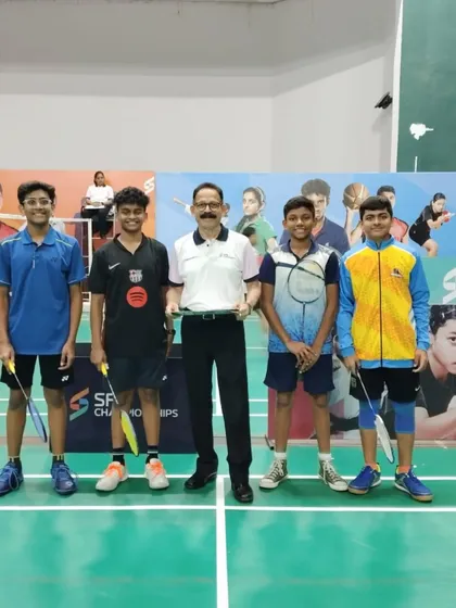 The finalists of the U15 Boys Doubles at the SFA Championship. It's great to see our players reaching the top.