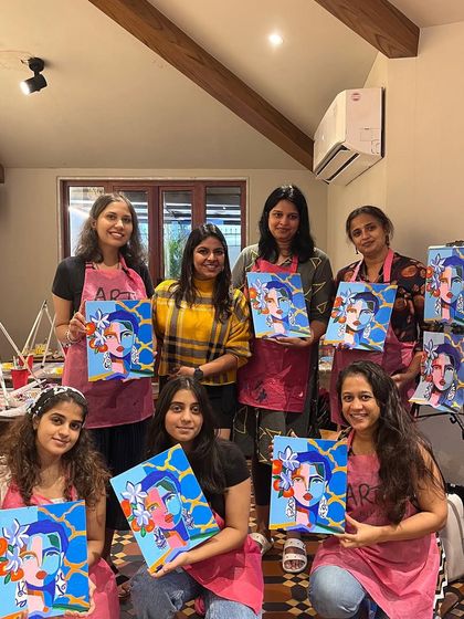 A group of ladies with their beautiful abstract portraits. The variety in colors and styles is always inspiring.