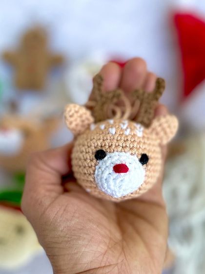 These mini Christmas ornaments are perfect for decorating your tree. The set includes tiny versions of Santa, reindeer, elves, and gingerbread men, all handmade with love.