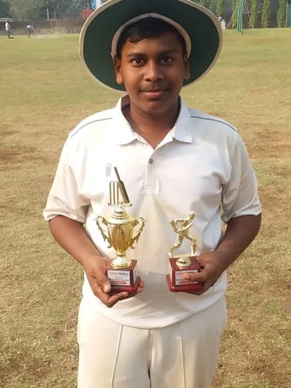 Darshan Rathod, who was both the Best Bowler and Man of the Final in the Ageas Federal Insurance Cup.