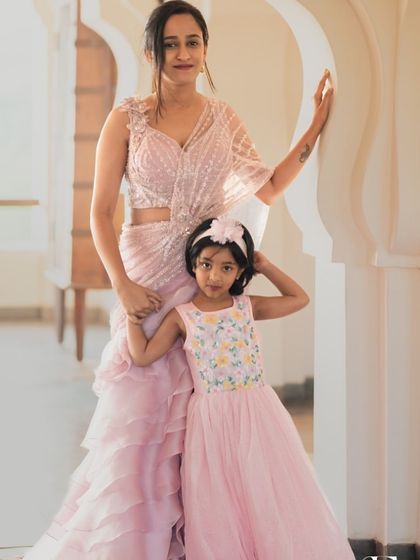 More images from engagement ceremonies and pre wedding shoots. This collection showcases a wide range of styles and color palettes, from playful and romantic to bold and regal, all custom designed for the couple's celebration.