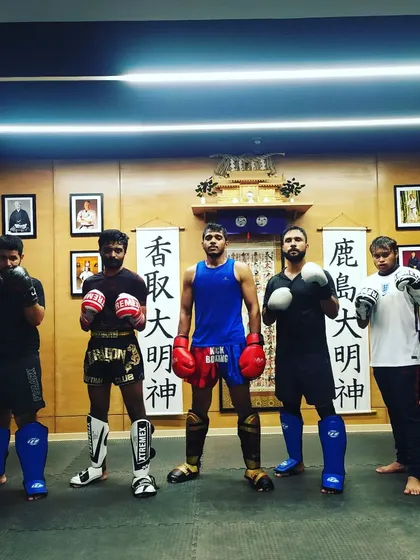 The striking team after some good rounds at The Dojo in HSR Layout.