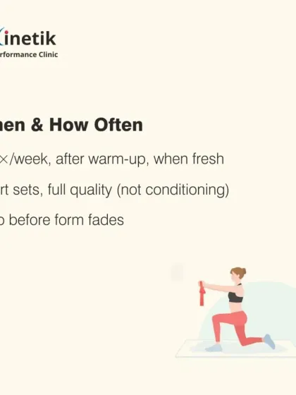 Plyometrics should be done 1-2 times per week when you are fresh, typically after a warm-up. The focus is on quality, not conditioning, so you should stop before your form starts to fade.