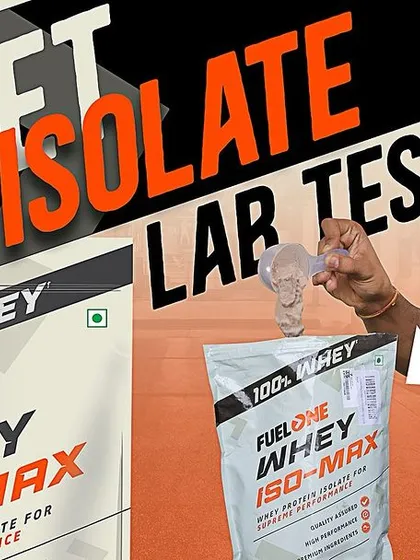 Thumbnail for my lab test video on the budget-friendly Fuel One Whey Iso-Max.