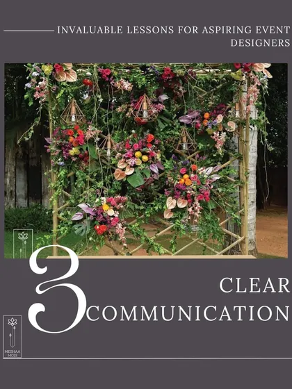 Clear communication with clients is the foundation of a successful project. This beautiful floral wall, with its intricate details, was the result of a clear vision translated through effective communication, a skill I emphasize in my teaching.