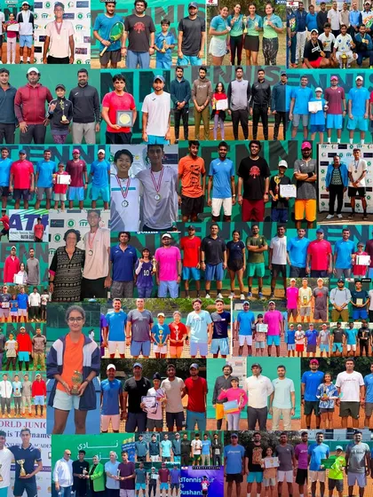 The results speak for themselves. This collage represents just a fraction of the 348+ trophies our players have won since 2018 across AITA, National, ATF, and ITF tournaments, proving our system consistently produces winners.