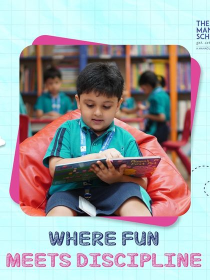 Where fun meets discipline. A student enjoys a quiet moment of reading in a beanbag chair, showing how we balance active play with focused learning.