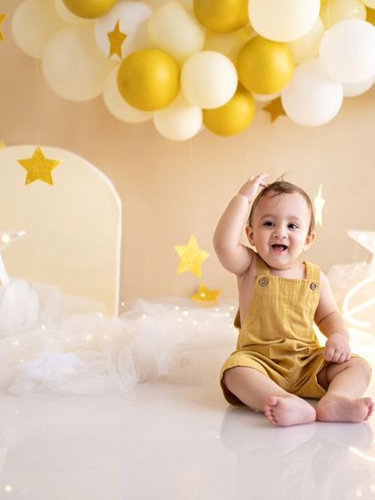 More magic from the starry night first birthday shoot. This little one is full of smiles and wonder.