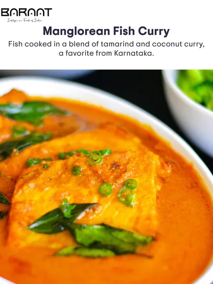 My Manglorean Fish Curry is a favorite from Karnataka, with fish cooked in a blend of tamarind and coconut curry.