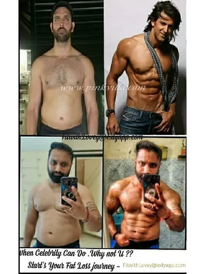 I practice what I preach. On the bottom is my own fat to fit journey, proving that with the right mindset and guidance, anyone can achieve their dream physique. If I can do it, so can you.