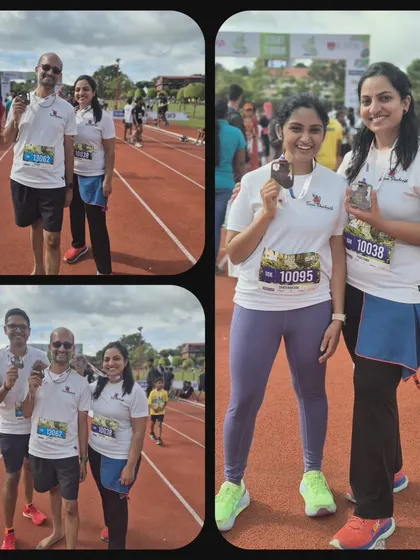Celebrating success at the Kodagu Monsoon Run. These pictures show the strong bonds formed within Team Shushanth.