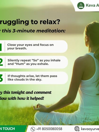 When you're struggling to relax, a simple 3-minute meditation can make a world of difference. We teach accessible techniques like this So-Hum meditation to help you find your calm anytime, anywhere.