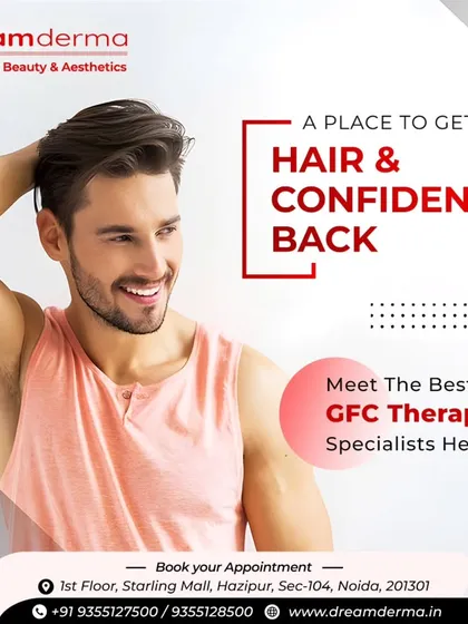 My clinic is a place to get both your hair and your confidence back. With advanced treatments like GFC Therapy, I help clients achieve fuller, healthier hair, which often leads to a renewed sense of self-assurance. When your hair is sorted, everything feels sorted.