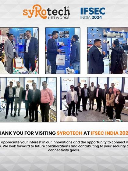 A thank you collage from our participation at IFSEC India 2024. We appreciated everyone who stopped by to discuss our CCTV cameras, boom barriers, and access control solutions.