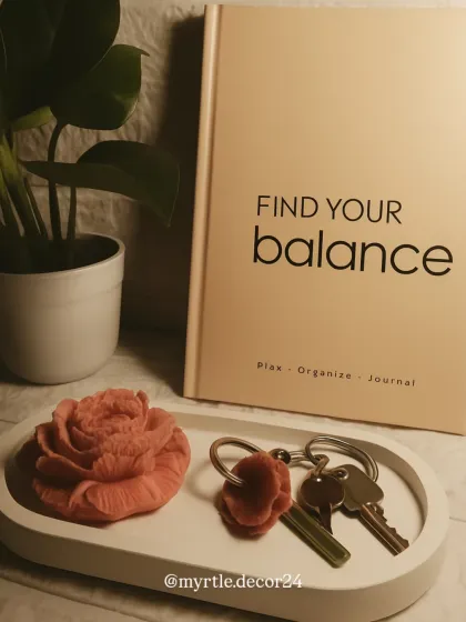 Creating a calm corner with our oval trinket tray and Peony aroma diffuser. This setup is perfect for an entryway table to hold your keys and bring a lovely scent to your home's first impression.