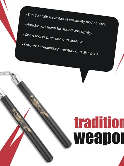 We honor the legacy of traditional weapons. From the versatile Bo Staff to the swift Nunchaku, each weapon teaches a unique lesson in control, precision, and discipline.