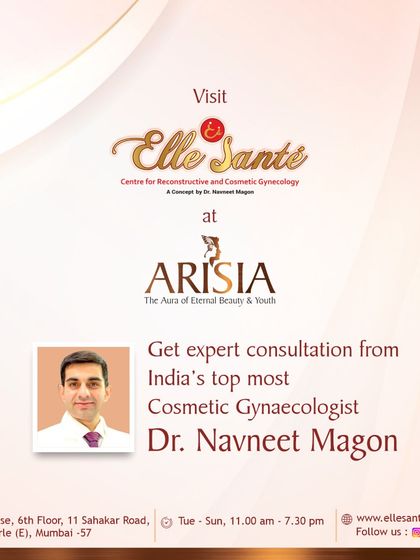 We are proud to host Dr. Navneet Magon from Elle Sante at our Arisia clinic. You can book a direct consultation with one of India's top cosmetic gynaecologists to discuss your concerns in a private and professional setting.