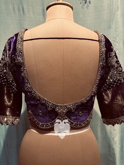 Blouse House by Mahitha Prasad - Custom Blouse Design & Embroidery The Velvet & Brocade Collection: A Royal Affair photo 15