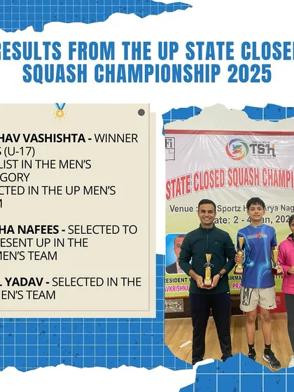 A fantastic start to the year at the UP State Closed Squash Championship 2025, with our players being selected for the state's men's and women's teams.