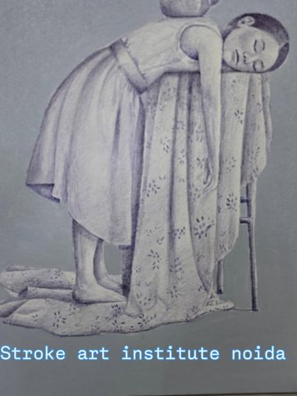 The final artwork, a surreal and thought-provoking piece created entirely with a ballpoint pen, is ready for display.