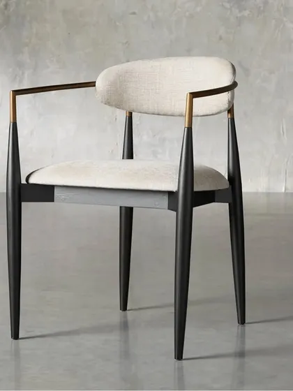 Another view of the Jagger dining chair, showcasing its elegant proportions and the quality of its handcrafted construction.