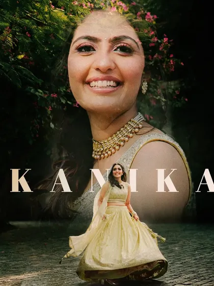 A creative portrait of the bride, blending a close-up of her smiling face with a full-length shot, capturing her radiant energy.