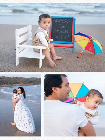 A collage from my son's first visit to the beach. Family outings are the perfect opportunity for natural, lifestyle portraits that capture real memories.