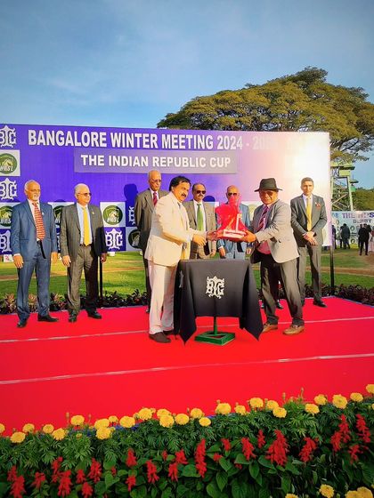 The Indian Republic Cup presentation.