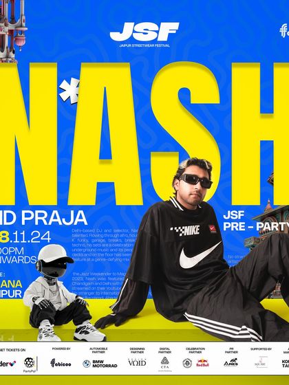 The vibrant poster for my performance at the Jaipur Streetwear Festival.