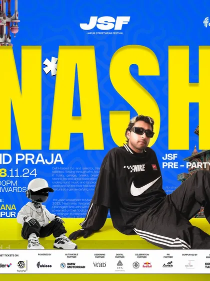 The vibrant poster for my performance at the Jaipur Streetwear Festival.