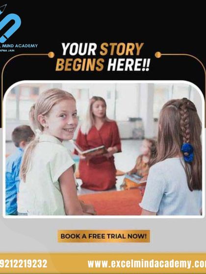 Your story begins here. This image of a storytelling session represents the start of a new chapter of growth and learning for your child at our academy.