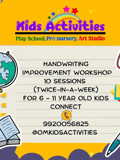 Our Handwriting Improvement Workshop is designed to help children develop neat, legible writing. In just 10 sessions, we focus on improving motor skills and building confidence.