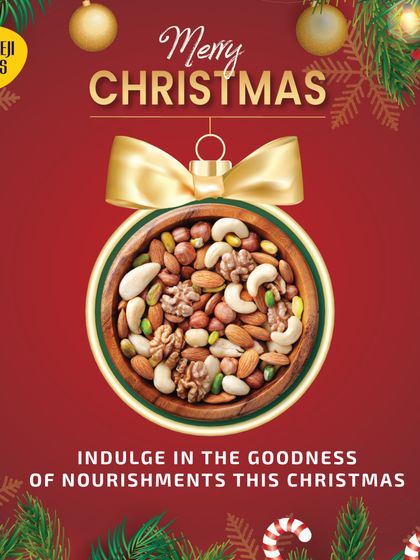 Indulge in the goodness of nourishment this Christmas. A bowl of my premium mixed nuts inside a festive ornament is a perfect symbol of a healthy celebration.