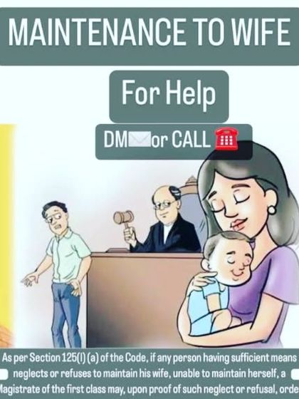 This image illustrates the core principle of Section 125 of the Code of Criminal Procedure. If a person with sufficient means neglects or refuses to maintain his wife who is unable to maintain herself, the court can order him to do so.