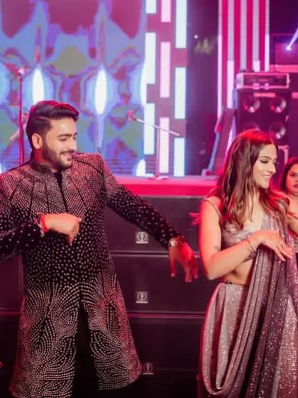 Siblings who dance together, stay together! This brother-sister duo had so much fun performing their routine at the sangeet.