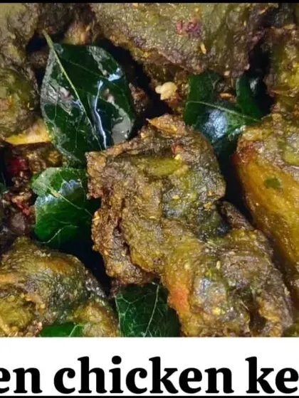My Green Chicken Kebab, marinated in a paste of fresh green chilies, cilantro, and mint for a spicy and herby flavor.