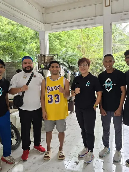 Team India and Team Indonesia with World Champion Marlon Tapales. We are part of a global boxing community.