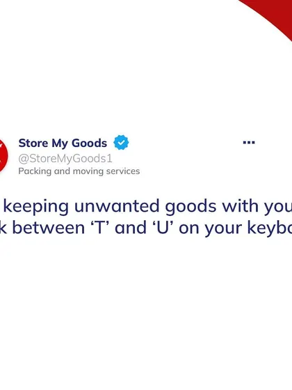 Still keeping unwanted goods with you? Look between 'T' and 'U' on your keyboard. It's time to say 'Y' to a clutter-free lifestyle.
