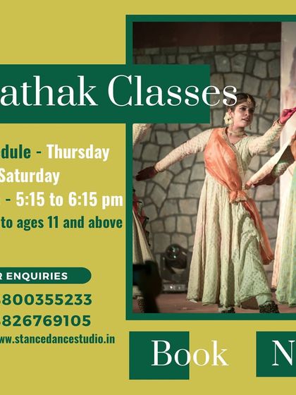 Step up your dance game and experience the beauty of Kathak. Our classes are open for ages 11 and above.
