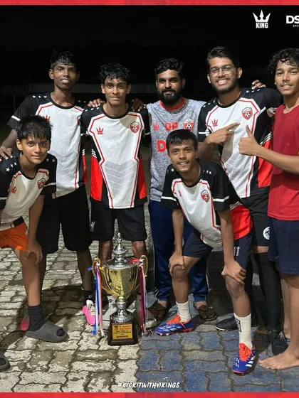 The U20 squad showing off their championship trophy in Dombivili. This is the result of relentless training and Viking spirit.