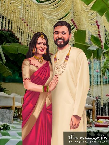 Rachita Burjupati - Custom Portraits & Illustrations Illustrated Wedding Invitations photo 7