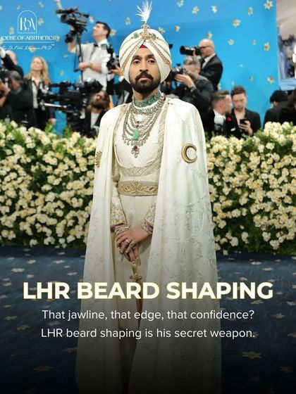 A perfectly sculpted beard and defined jawline? That's the power of LHR beard shaping. It's the secret weapon for a sharp, clean look with minimal effort.